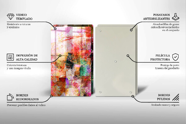 Skärbräda glas Måla abstraktion