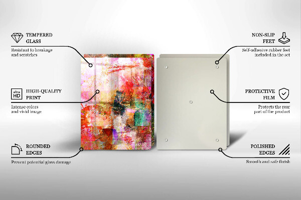 Skärbräda glas Måla abstraktion