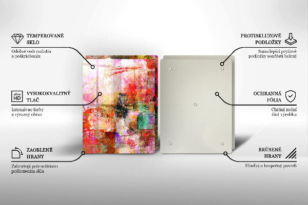 Skärbräda glas Måla abstraktion