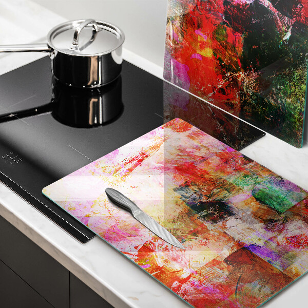 Skärbräda glas Måla abstraktion