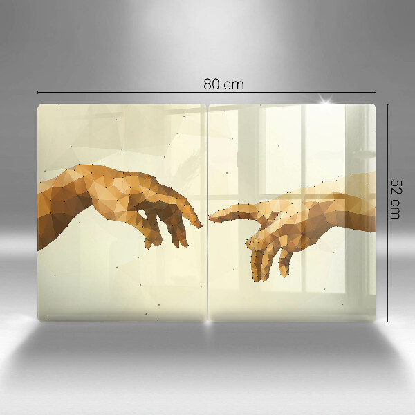 Skärbräda glas Skapandet av Adams händer