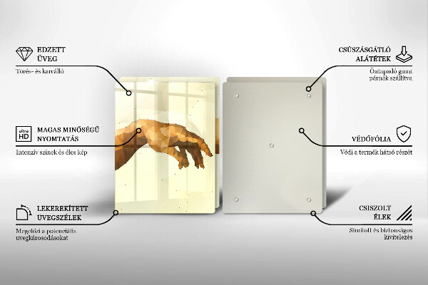 Skärbräda glas Skapandet av Adams händer