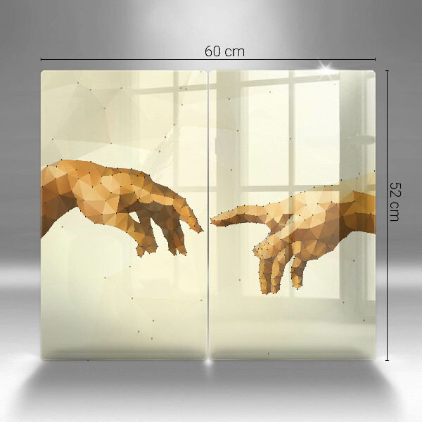 Skärbräda glas Skapandet av Adams händer