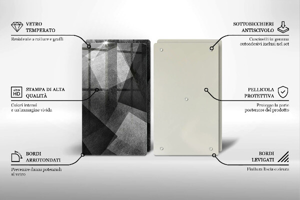 Skärbräda glas Geometrisk abstraktion