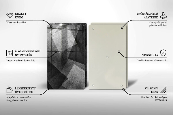 Skärbräda glas Geometrisk abstraktion