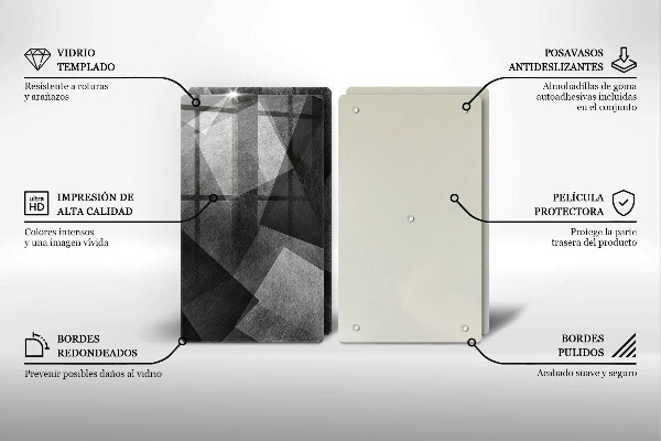 Skärbräda glas Geometrisk abstraktion