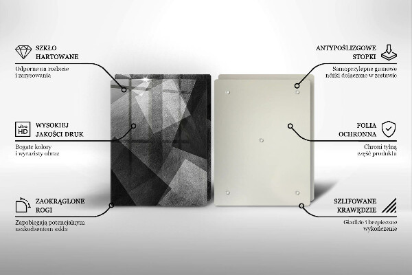 Skärbräda glas Geometrisk abstraktion