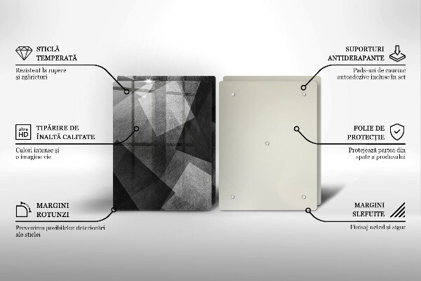 Skärbräda glas Geometrisk abstraktion
