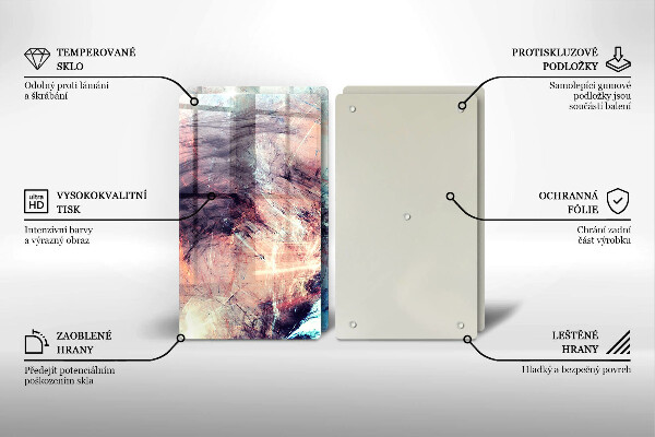 Skärbräda glas Målad abstraktion