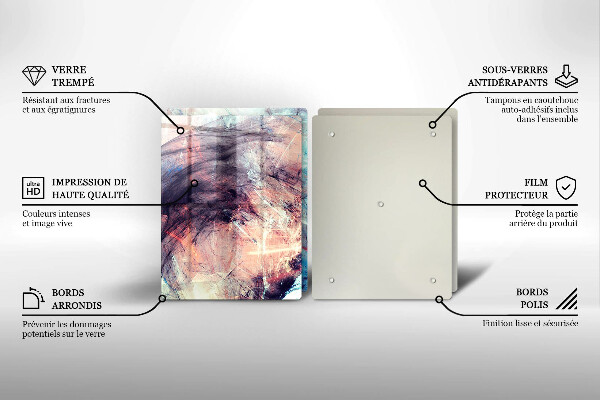 Skärbräda glas Målad abstraktion