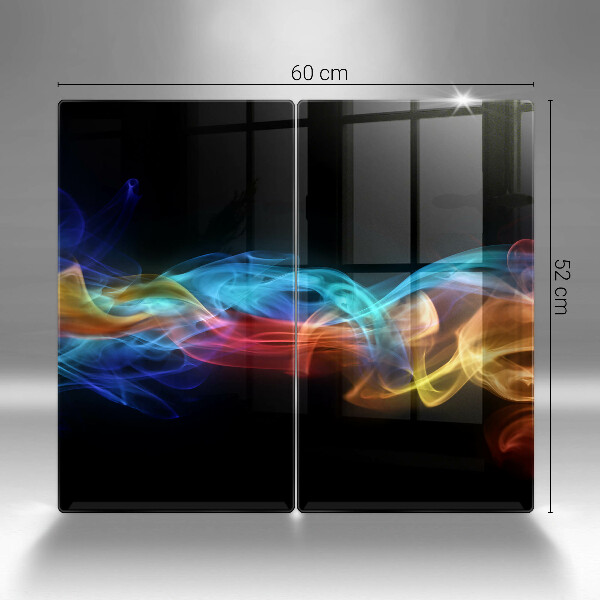 Skärbräda glas Färgad rök