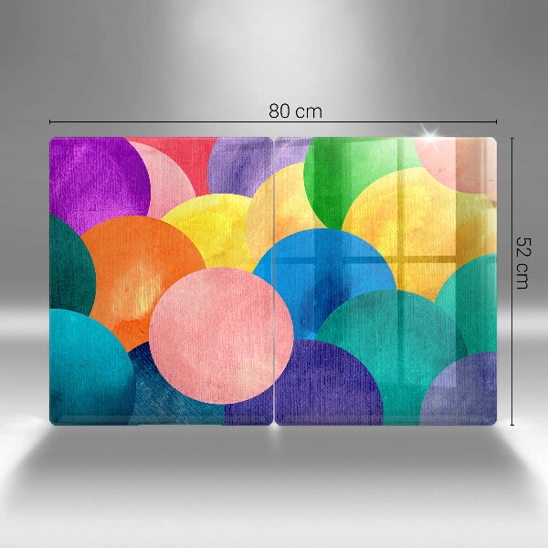 Skärbräda glas Färgade hjul