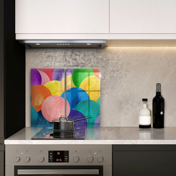 Skärbräda glas Färgade hjul