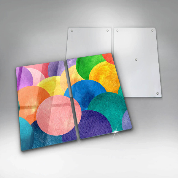 Skärbräda glas Färgade hjul