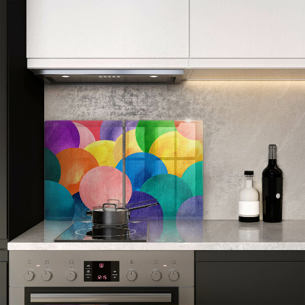 Skärbräda glas Färgade hjul