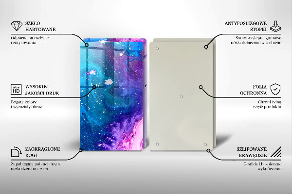 Skärbräda glas Abstraktion bläck