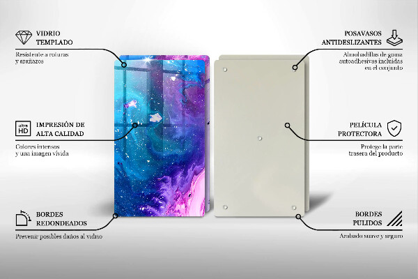 Skärbräda glas Abstraktion bläck