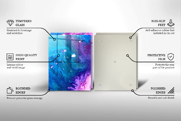 Skärbräda glas Abstraktion bläck