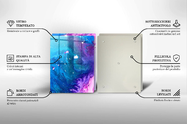 Skärbräda glas Abstraktion bläck