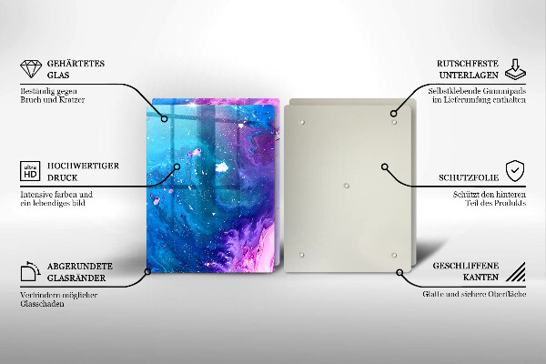 Skärbräda glas Abstraktion bläck