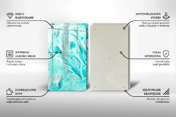 Skärbräda glas Abstraktionsfärger