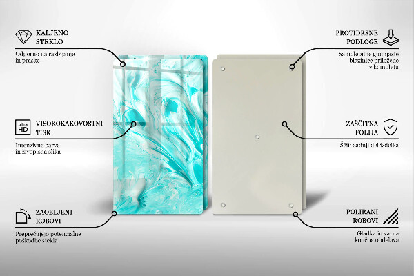 Skärbräda glas Abstraktionsfärger