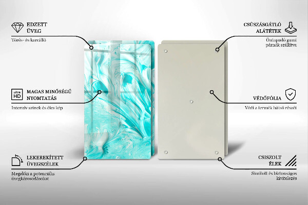 Skärbräda glas Abstraktionsfärger