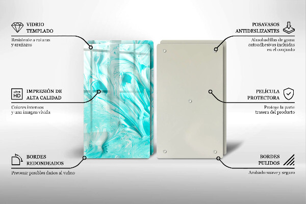 Skärbräda glas Abstraktionsfärger