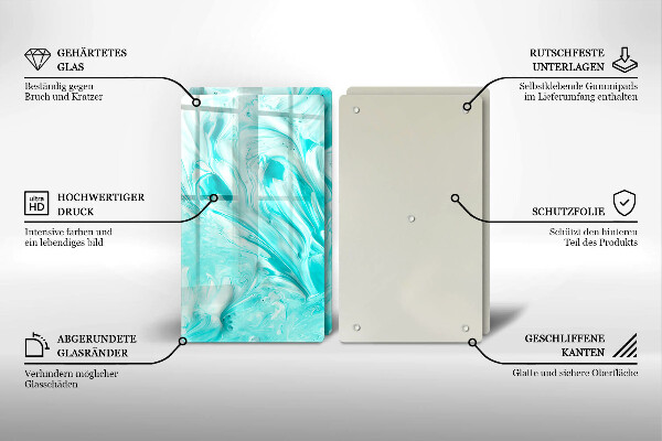 Skärbräda glas Abstraktionsfärger