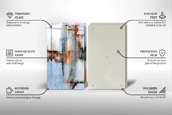 Skärbräda glas Abstraktionsfärger