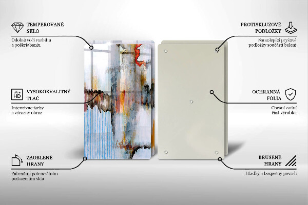 Skärbräda glas Abstraktionsfärger