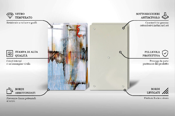 Skärbräda glas Abstraktionsfärger