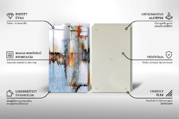 Skärbräda glas Abstraktionsfärger