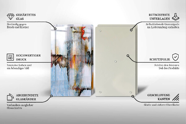 Skärbräda glas Abstraktionsfärger