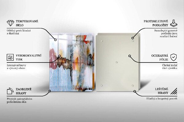 Skärbräda glas Abstraktionsfärger