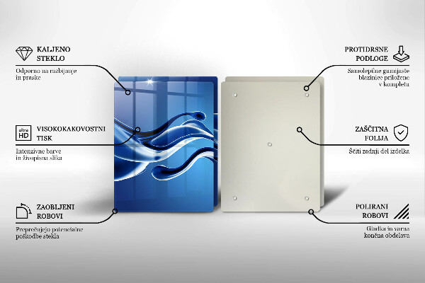 Skärbräda glas Vätskeabstraktion