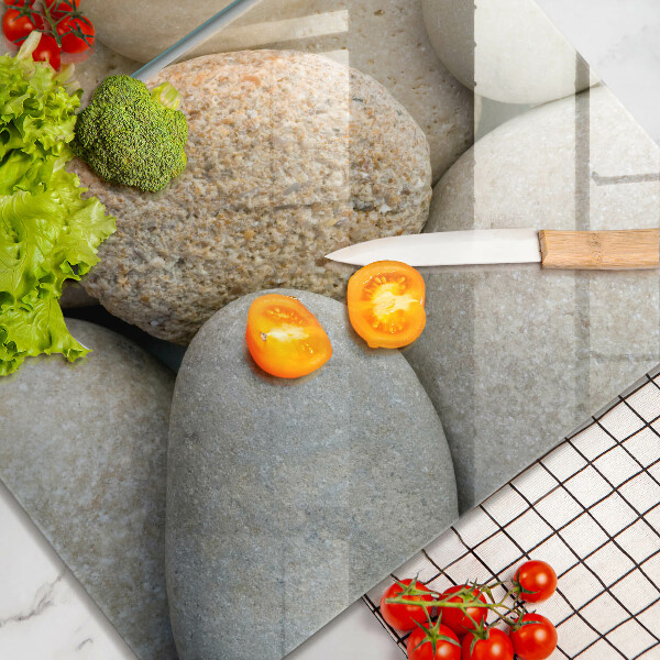 Skärbräda glas Ovalt stenmönster