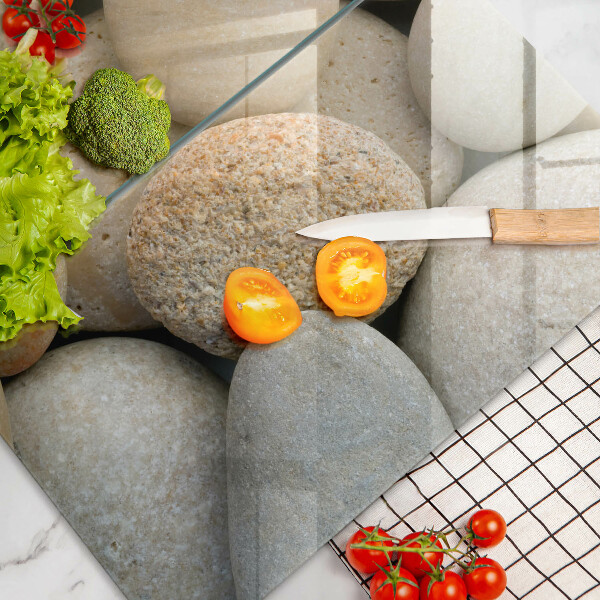 Skärbräda glas Ovalt stenmönster