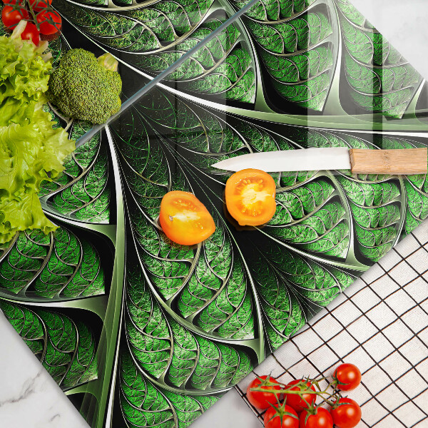 Skärbräda glas Bladvenstruktur