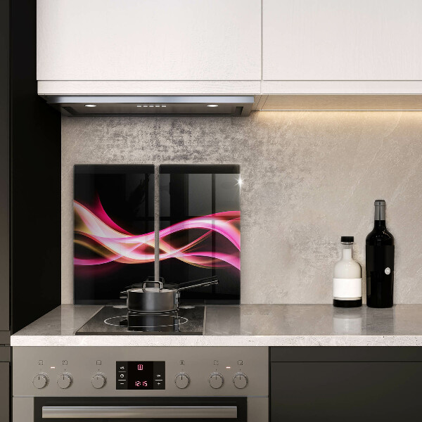 Skärbräda glas Abstrakt neon rök