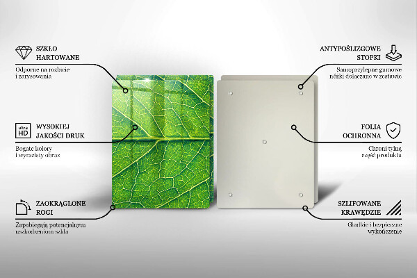 Skärbräda glas Blad vener natur