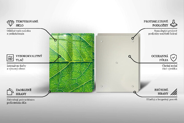 Skärbräda glas Blad vener natur