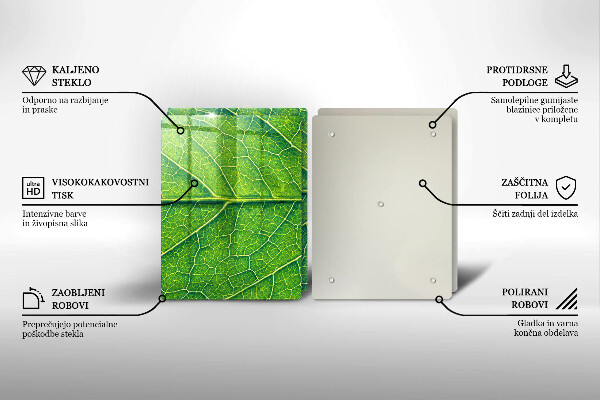 Skärbräda glas Blad vener natur