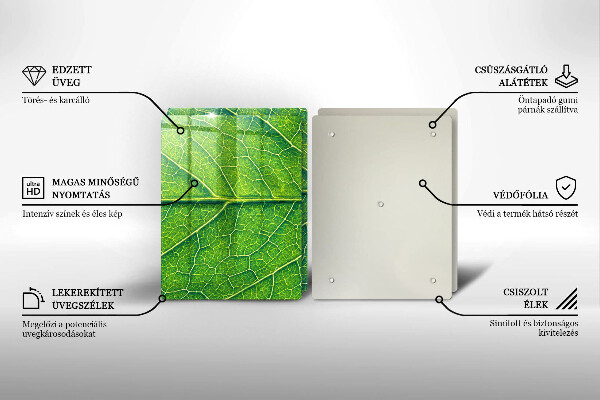 Skärbräda glas Blad vener natur