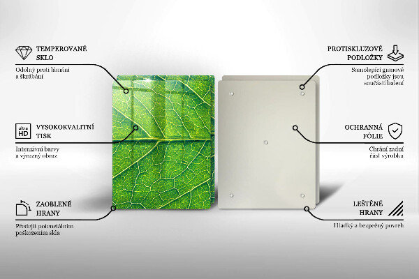 Skärbräda glas Blad vener natur