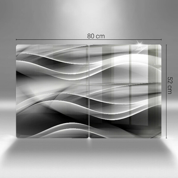 Skärbräda glas Abstrakta röklinjer