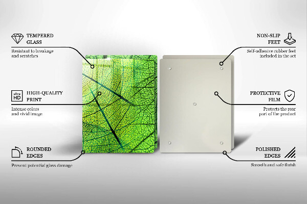 Skärbräda glas Blad vener natur