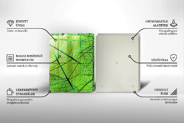 Skärbräda glas Blad vener natur
