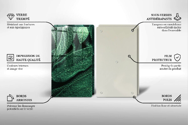 Skärbräda glas Blad av växten