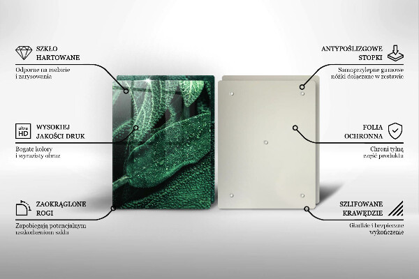 Skärbräda glas Blad av växten